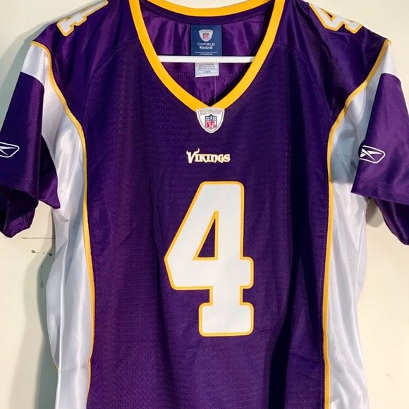 REEBOK MINNESOTA VIKINGS BRETT FAVRE Women's Premier SEWN JERSEY Sz S,M or L New - Picture 2 of 4